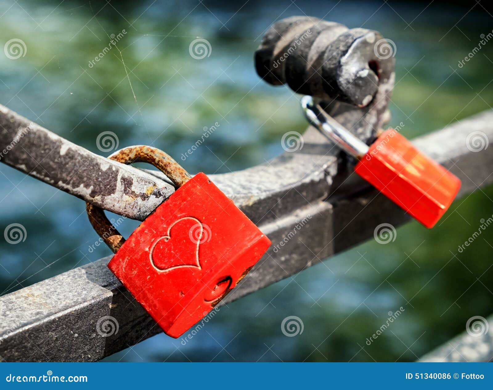Love padlock stock photo. Image of romantic, railing 51340086