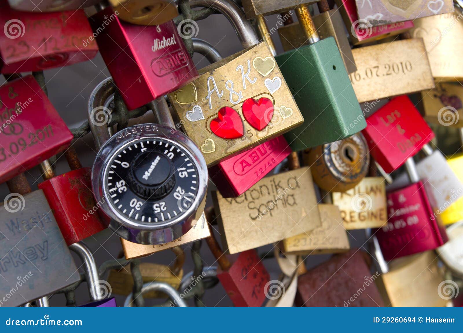 Love padlocks editorial stock image. Image of historic 29260694