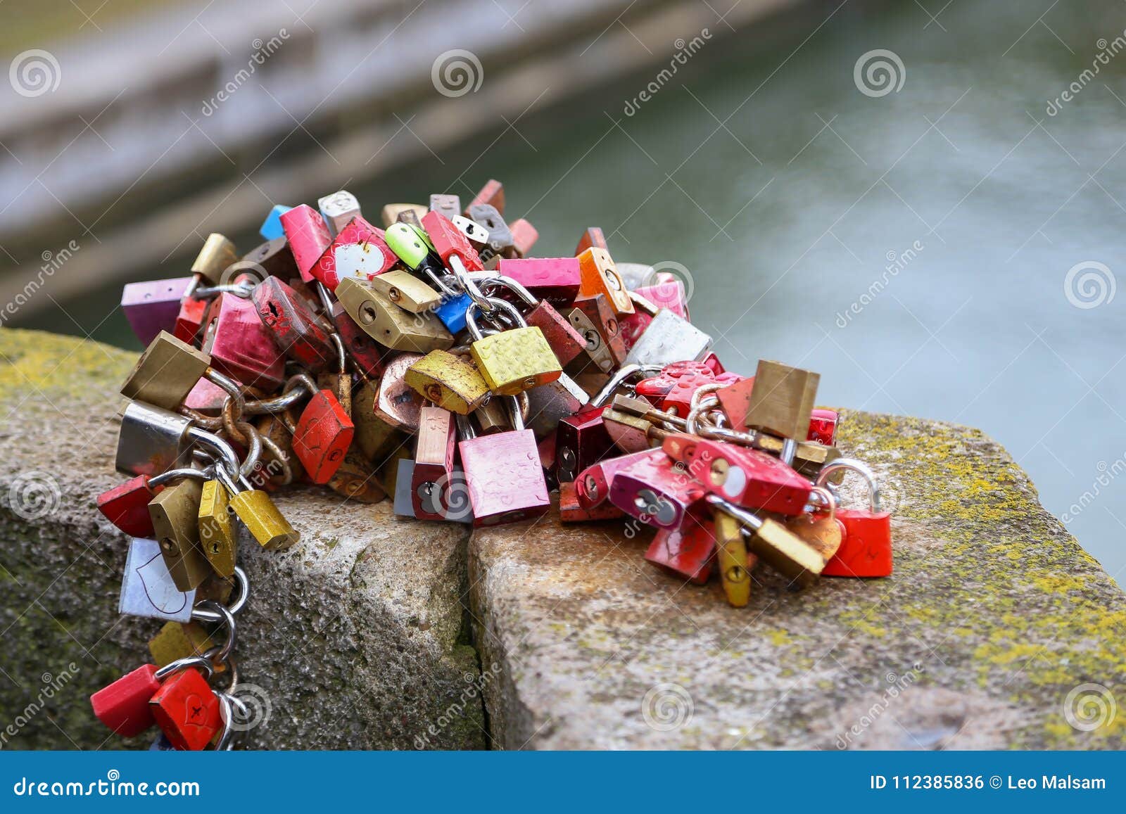 Love Padlocks on the Bridge Stock Photo Image of holiday, friendship