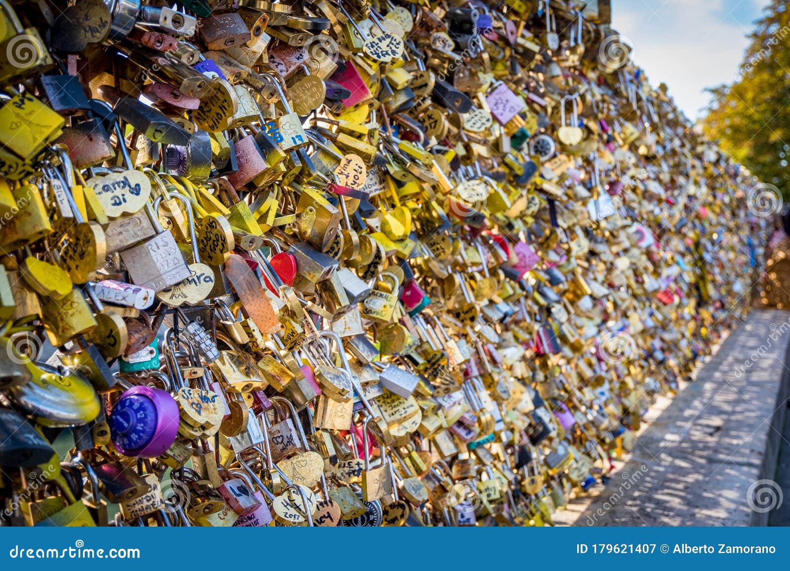 Love Padlocks on Bridge in Paris, France Editorial Photography Image