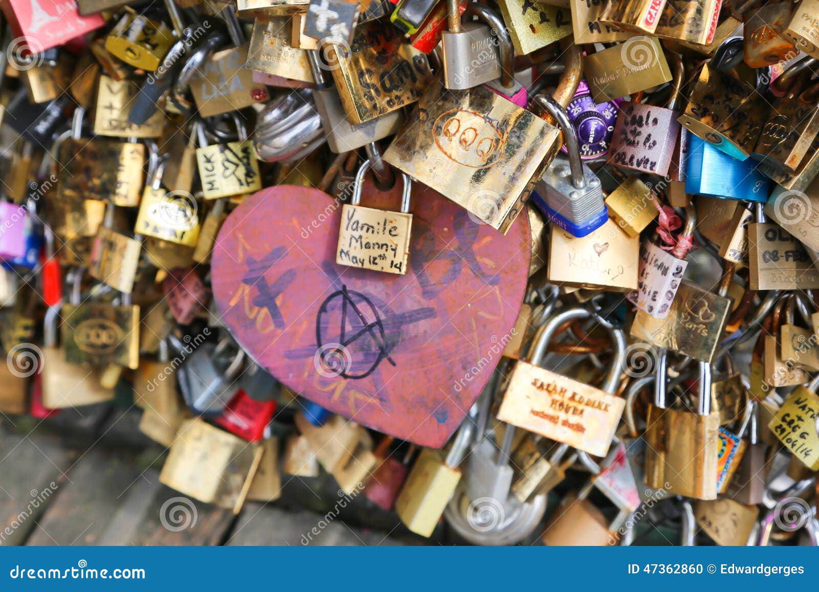 Love padlocks, Paris editorial image. Image of culture 47362860