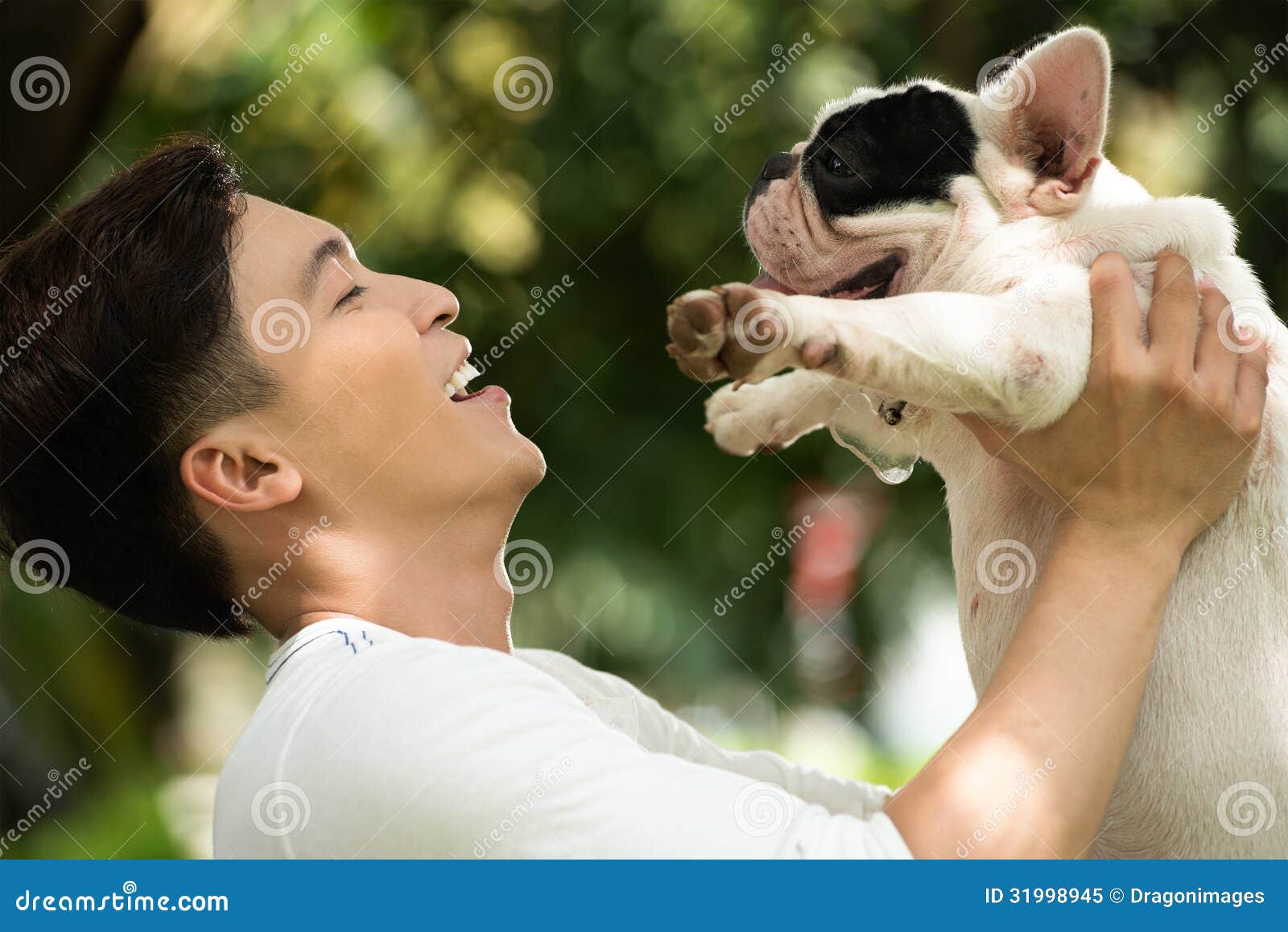Love for pet stock image. Image of animal, closeup, laughing 31998945