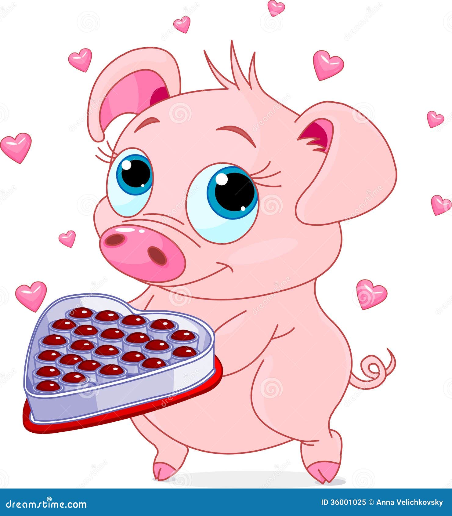 Love piglet stock vector. Illustration of pink, cartoon - 36001025