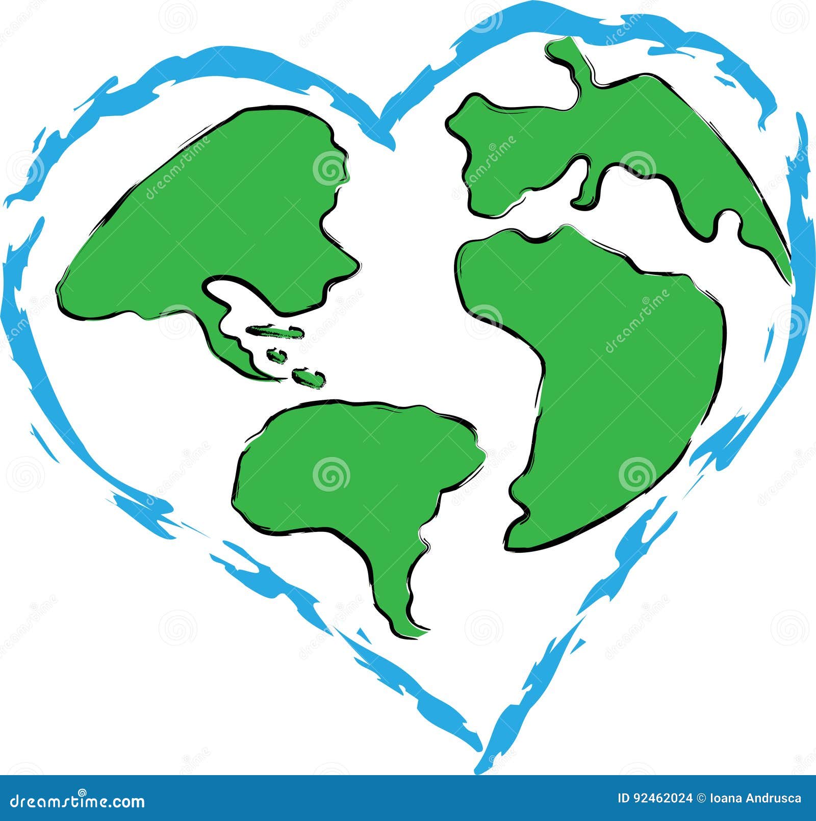 Love for Earth stock vector. Illustration of icon 92462024