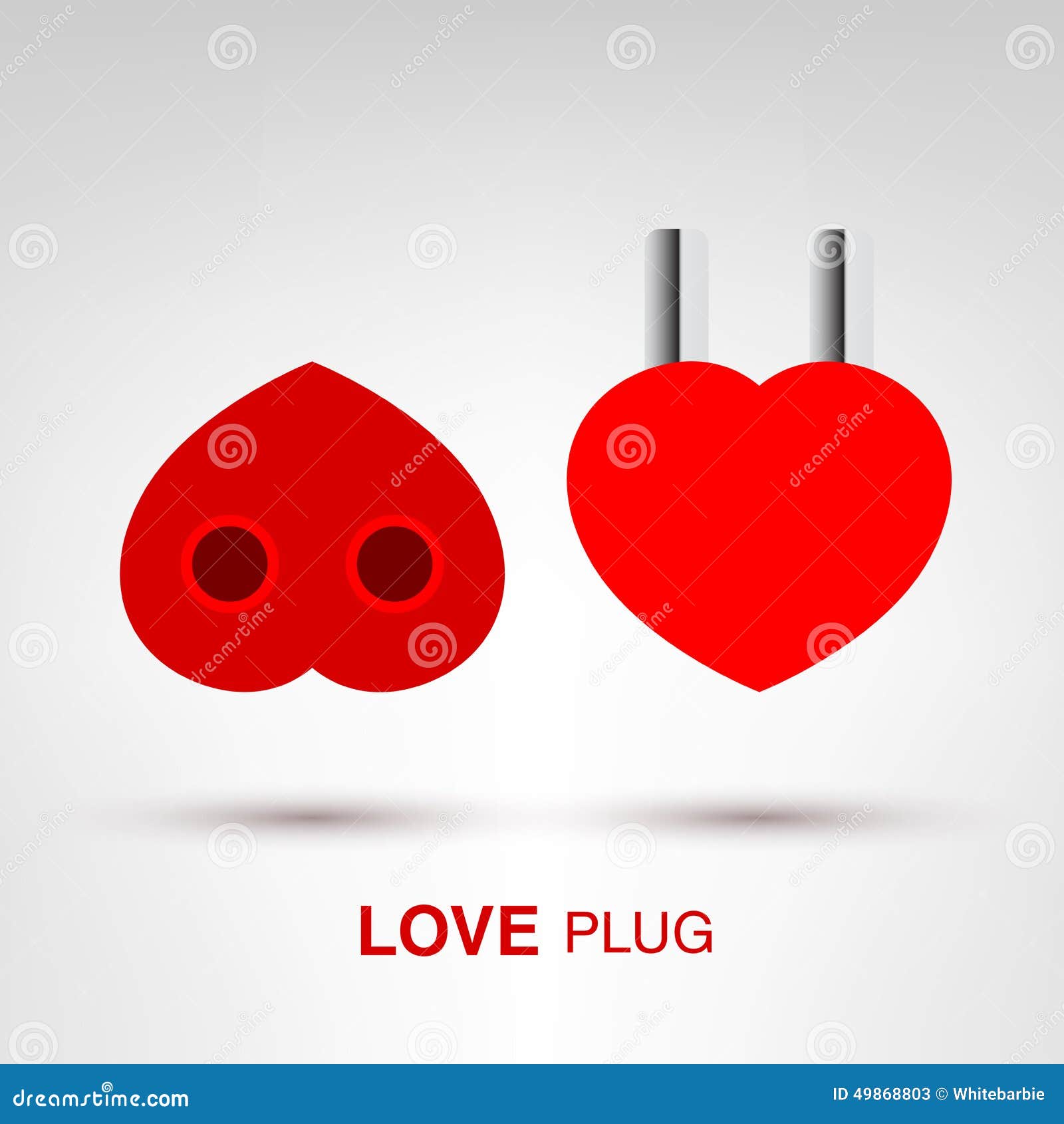 Love Plug stock vector. Illustration of color, february 49868803