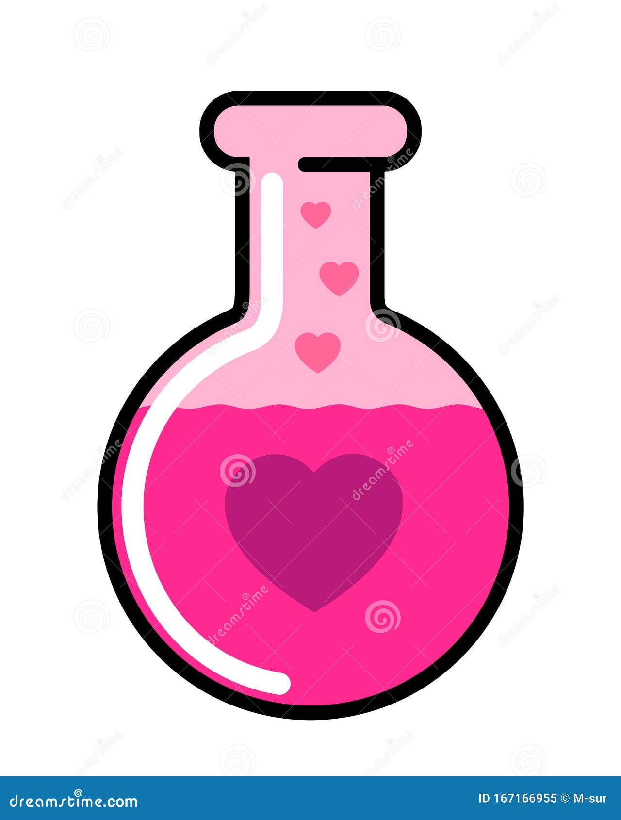 Download Love potion stock vector. Illustration of amorousness - 167166955
