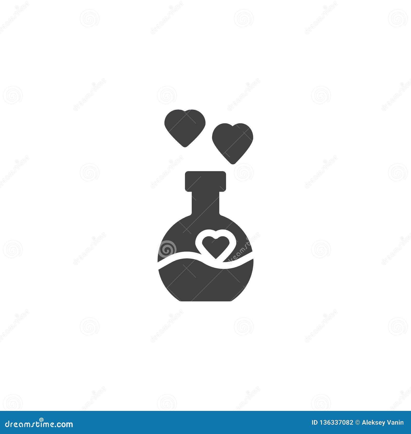 Love potion vector icon stock vector. Illustration of logo - 136337082