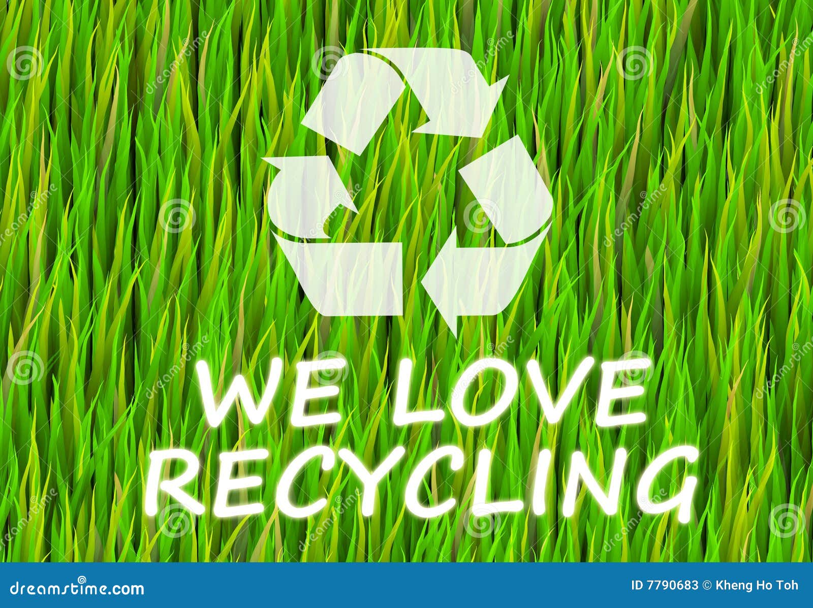 We Love Recycling stock illustration. Illustration of earth 7790683