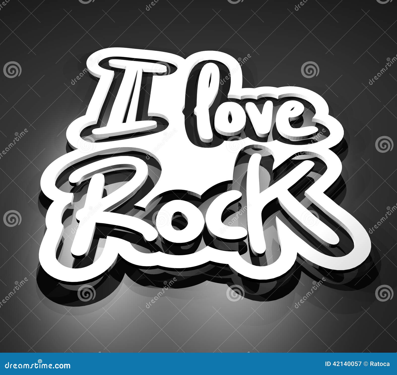 Creative design of love rock message