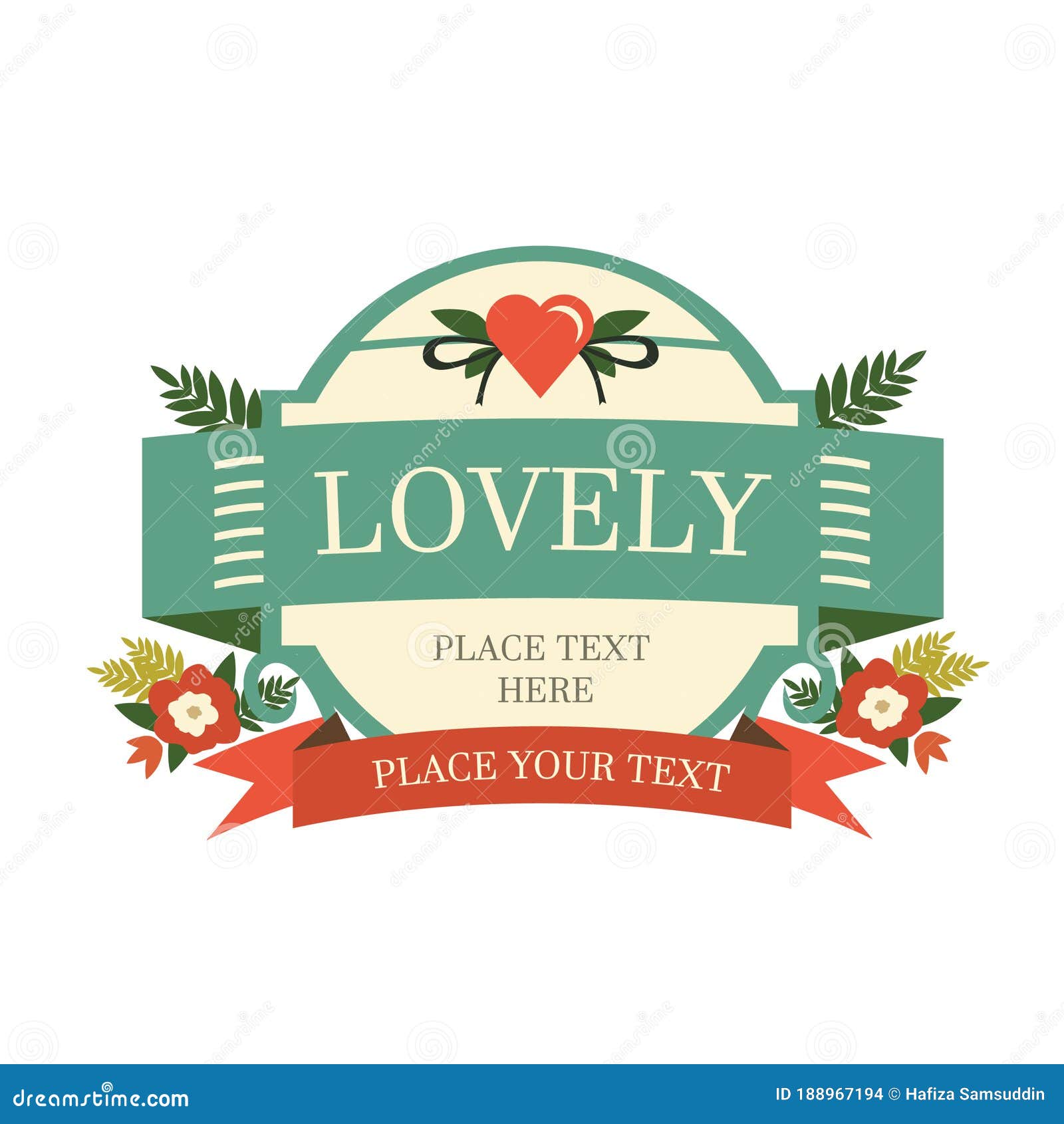 Love and Romance Label. Vector Illustration Decorative Design Stock