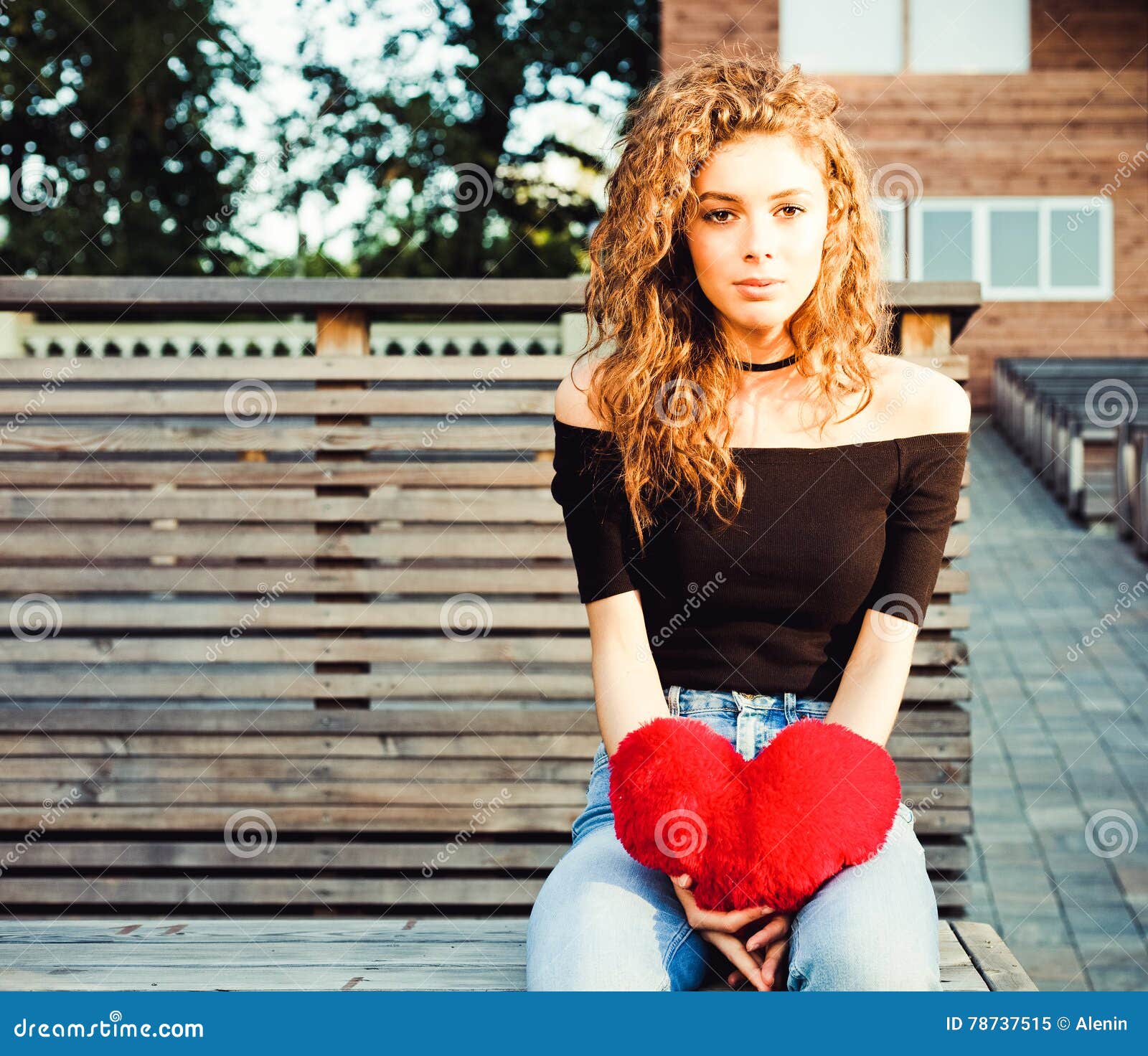 Love, Sadness and Loneliness. Beautiful Long-haired Girl in Sad ...
