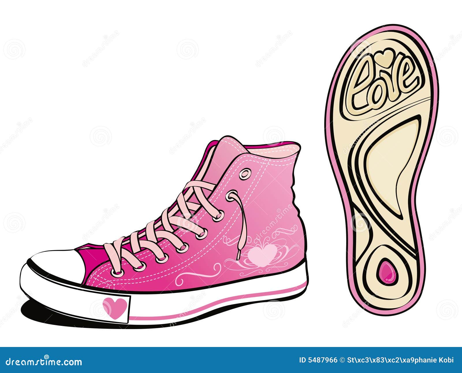 Love shoe stock vector. Illustration of lace, white, graphic - 5487966