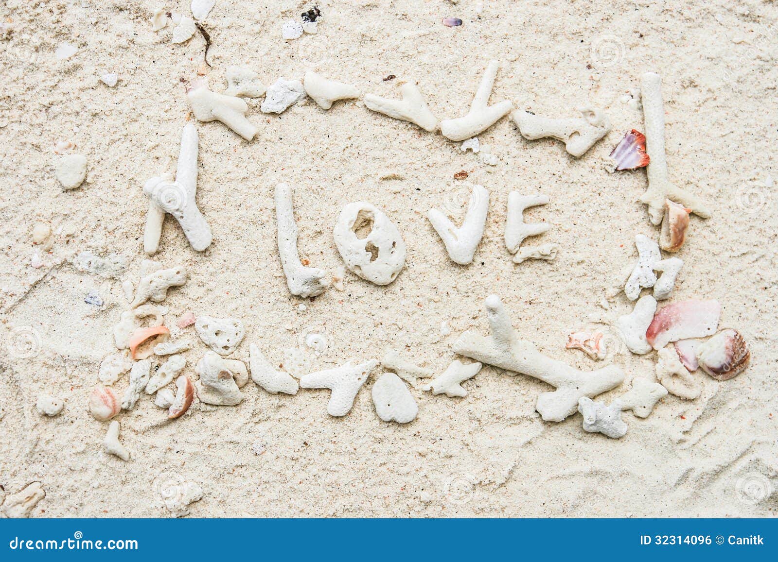 Love sign on beach stock photo. Image of graphic, background 32314096