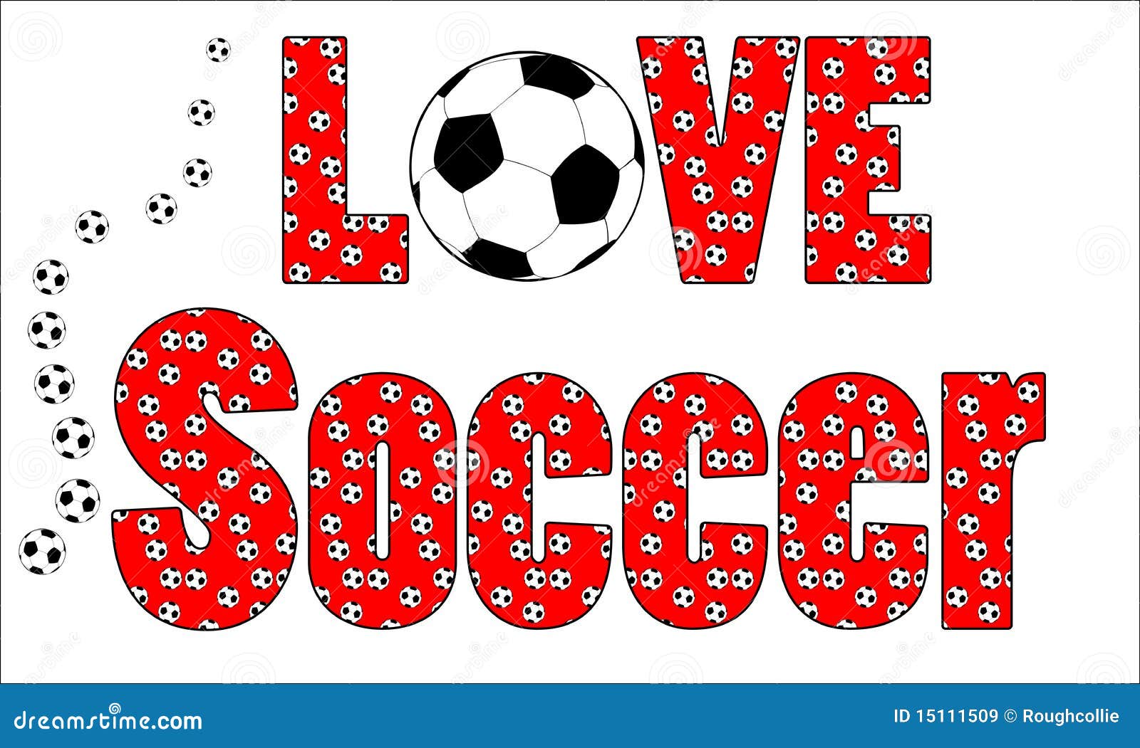 Love Soccer Football Background Stock Illustration - Illustration of  background, elements: 15111509