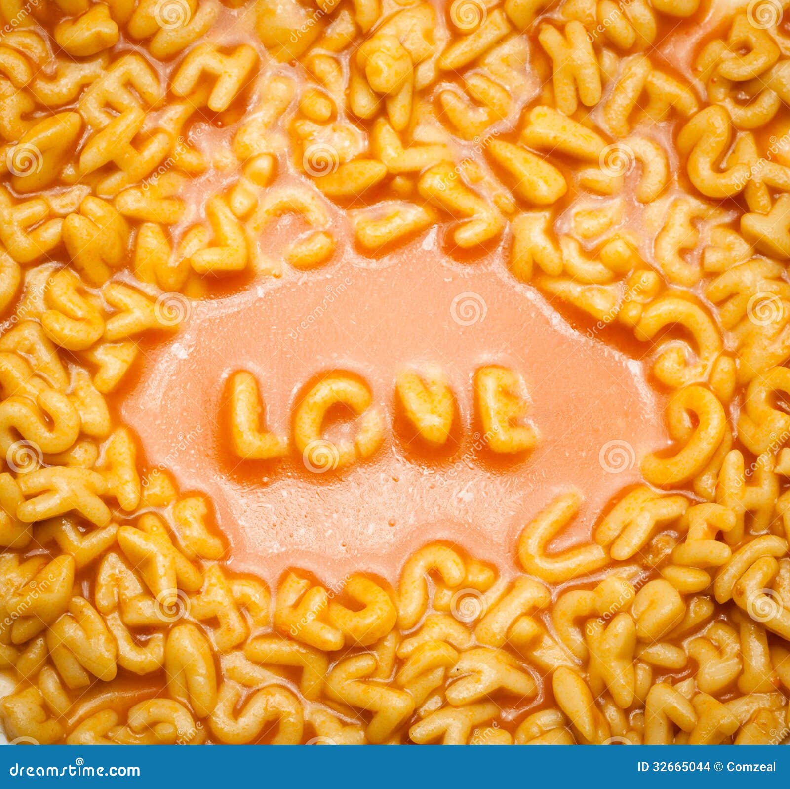 Love Spelt with Spaghetti Letters Stock Photo Image of spaghetti