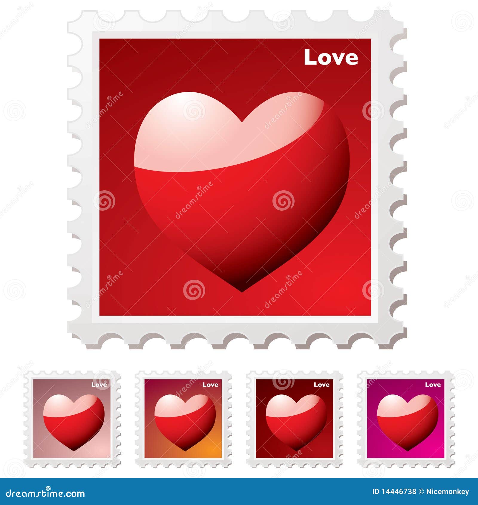 Love stamp stock vector. Illustration of postage, colorful 14446738
