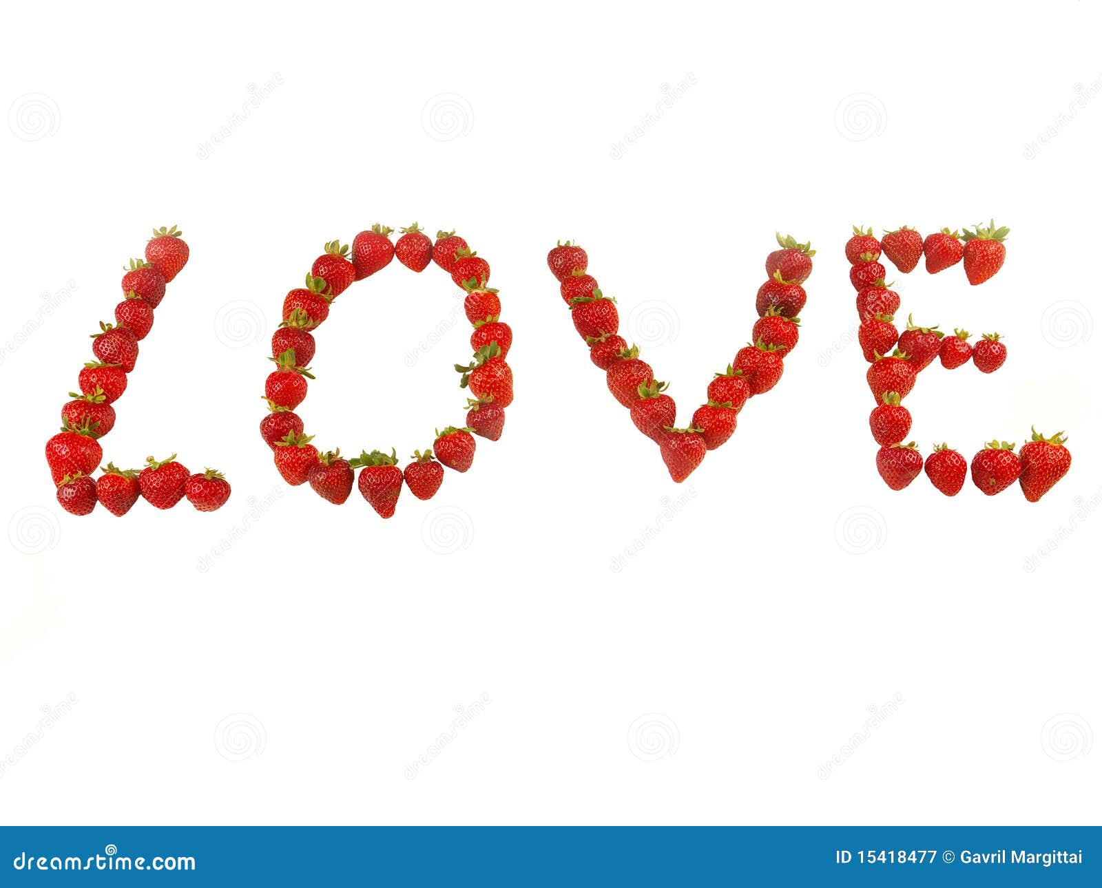 Love of strawberries stock image. Image of capital, green 15418477