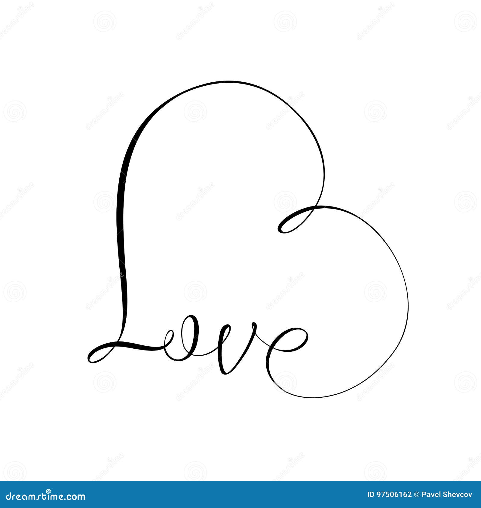 Love symbol stock vector. Illustration of line, card - 97506162