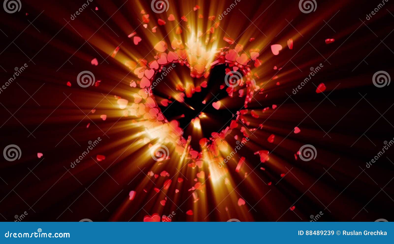 Love Symbol. Valentine. 3D Animation Stock Video - Video of effect ...