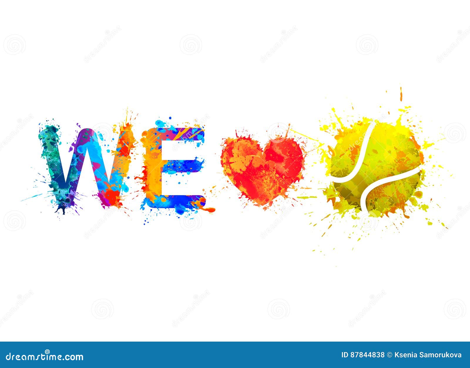 We love tennis. Vector stock vector. Illustration of logo 87844838