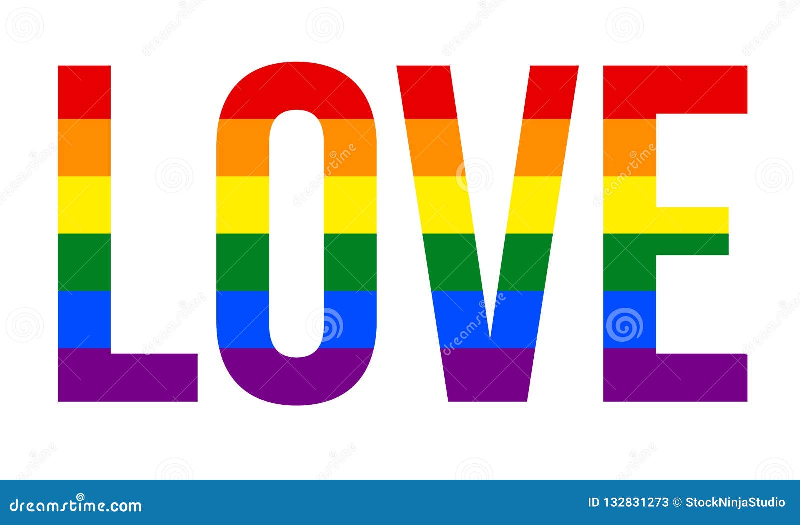 Love Text With Colors Of Lgbt Lesbian Gay Bisexual And Transgender Pride Flag Stock Vector Illustration Of Pride Colors