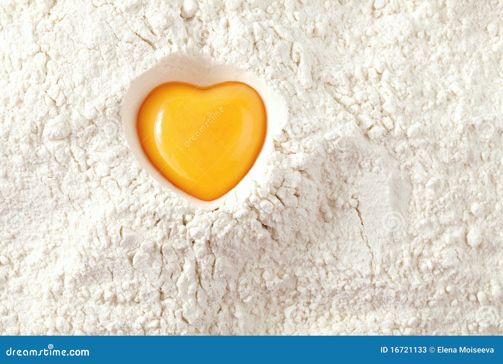 love to bake it! egg yolk on flour