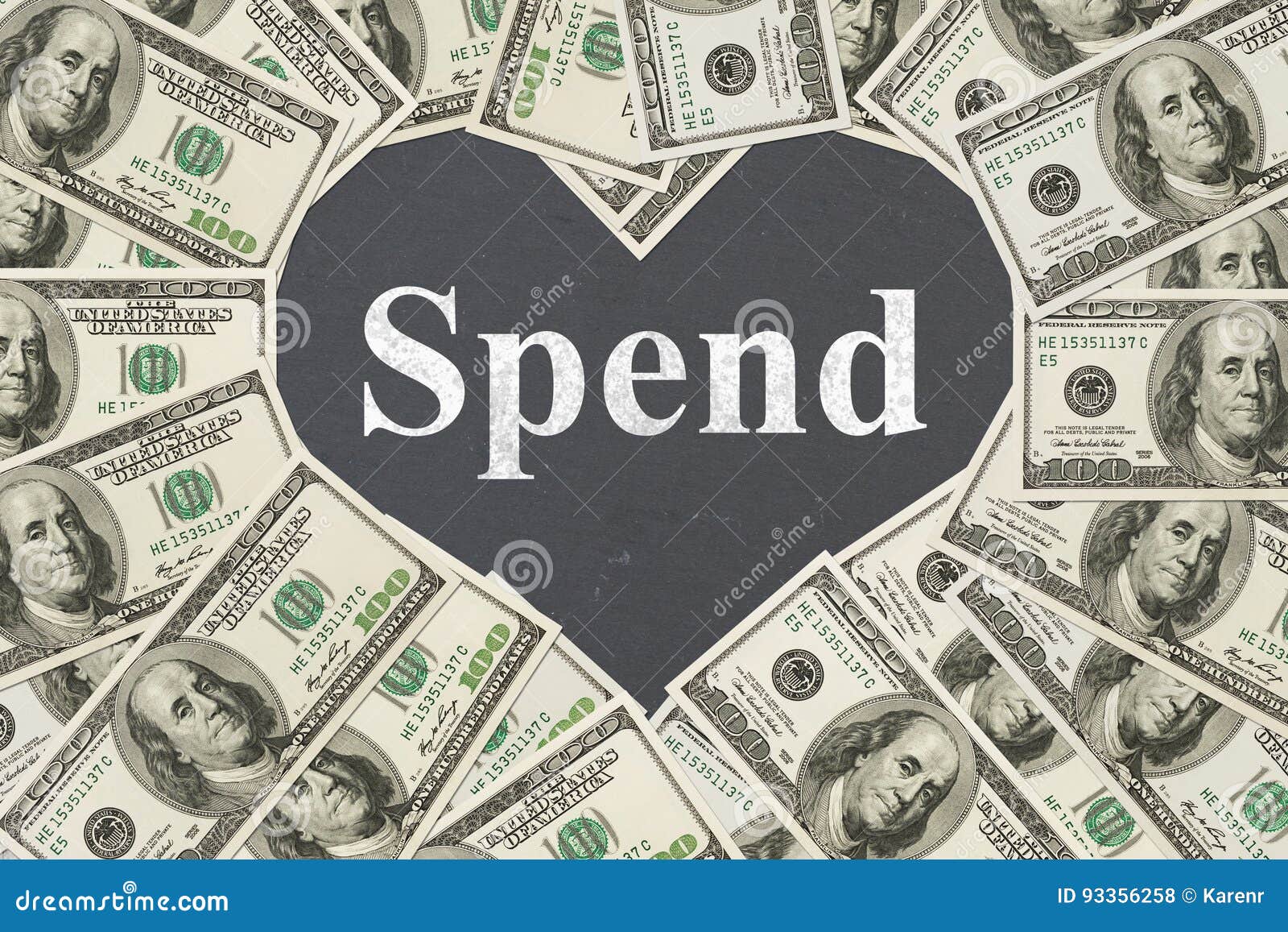 the love to spend money message