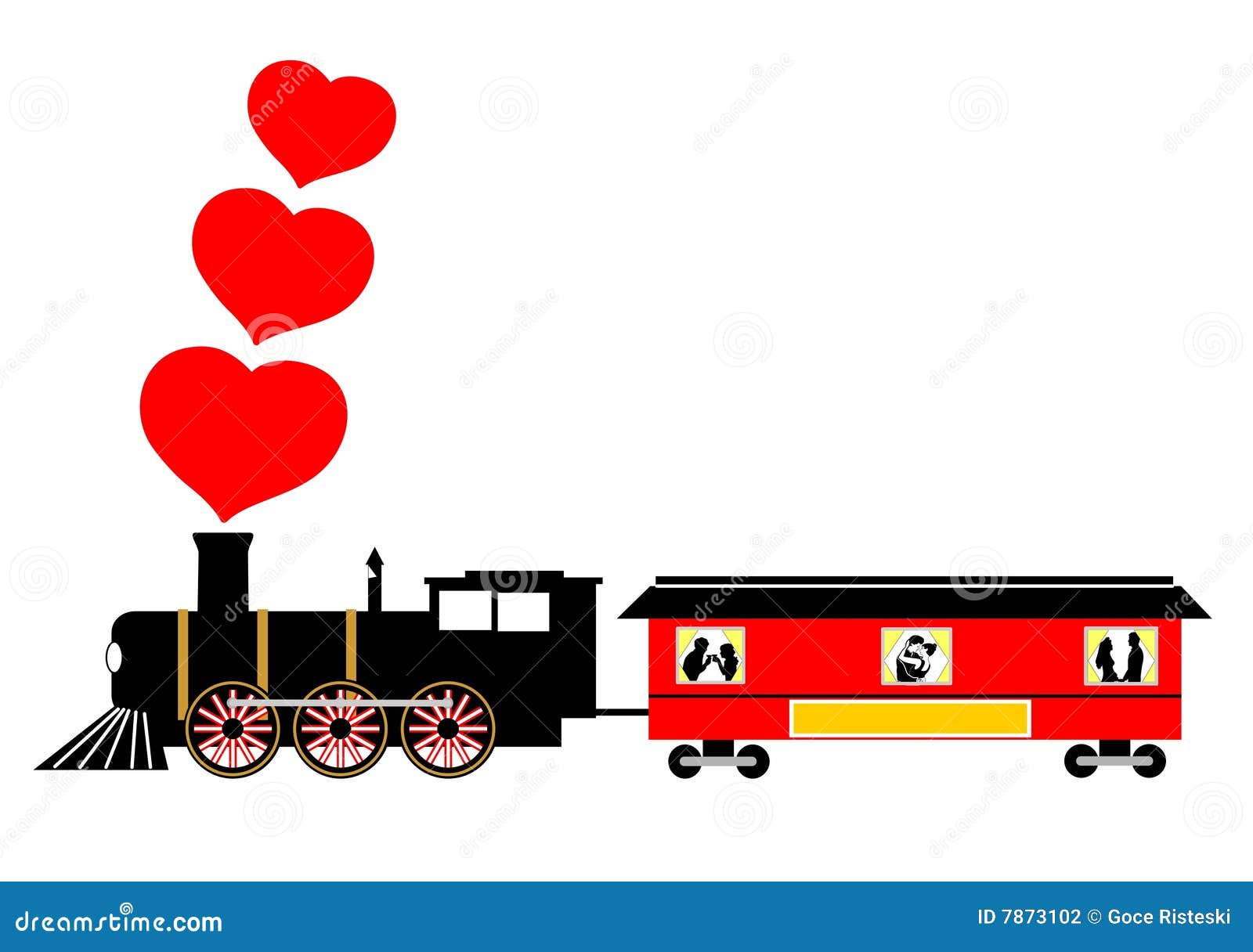 Love train stock vector. Illustration of couple 7873102