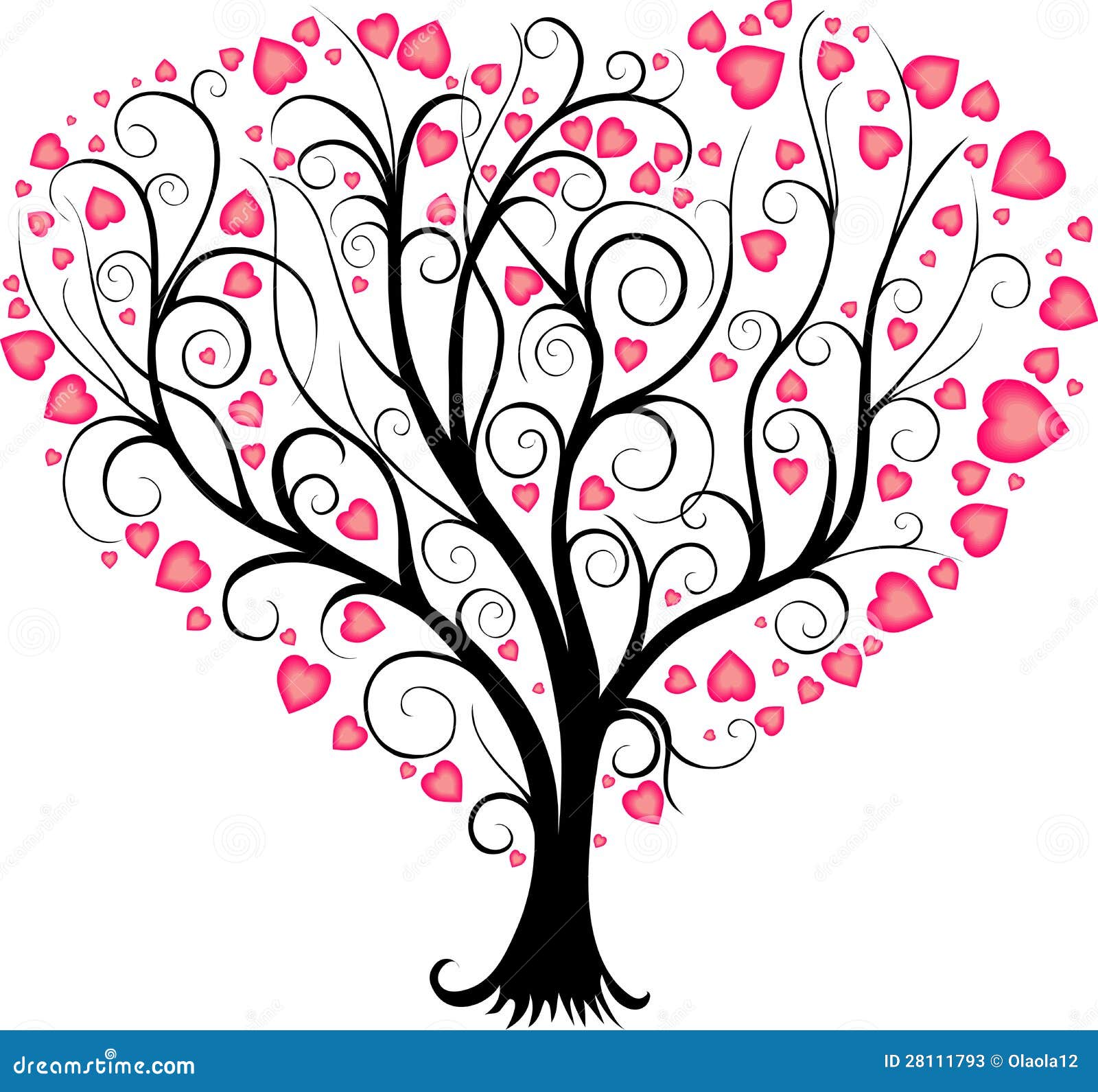 Love tree stock vector. Illustration of design, leaf ...