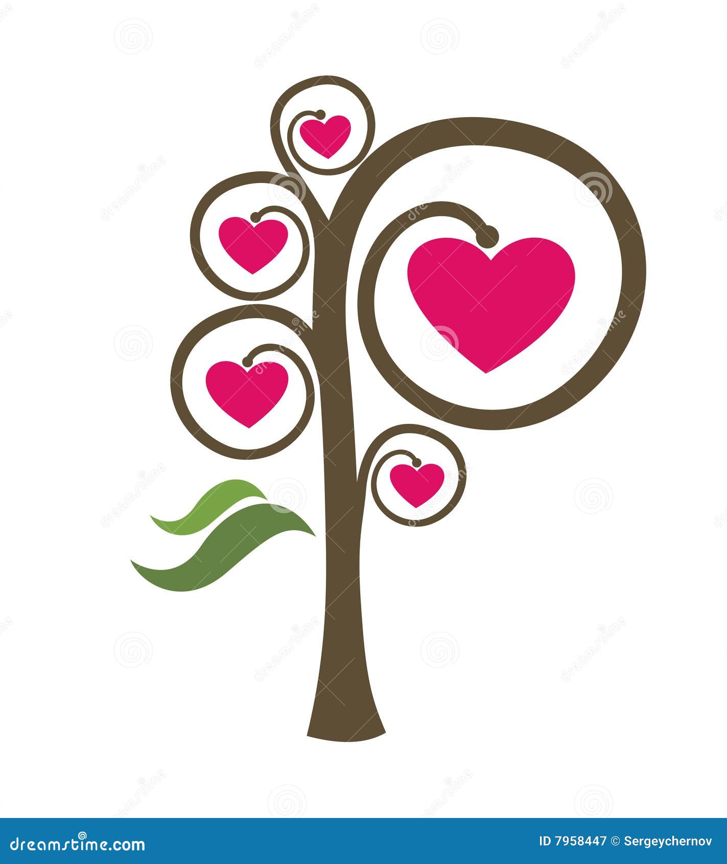 Love tree stock vector. Illustration of graphic, grunge - 7958447