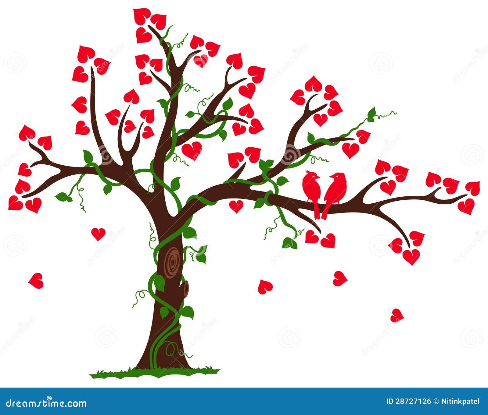 clipart tree with hearts - photo #45