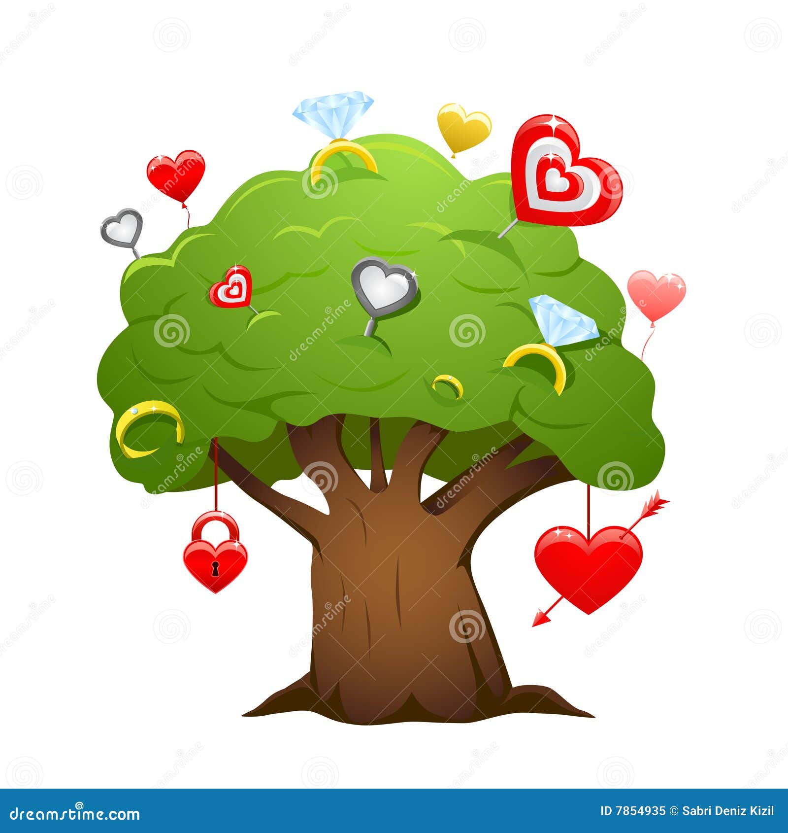 Download Love tree vector stock vector. Illustration of fantasy ...