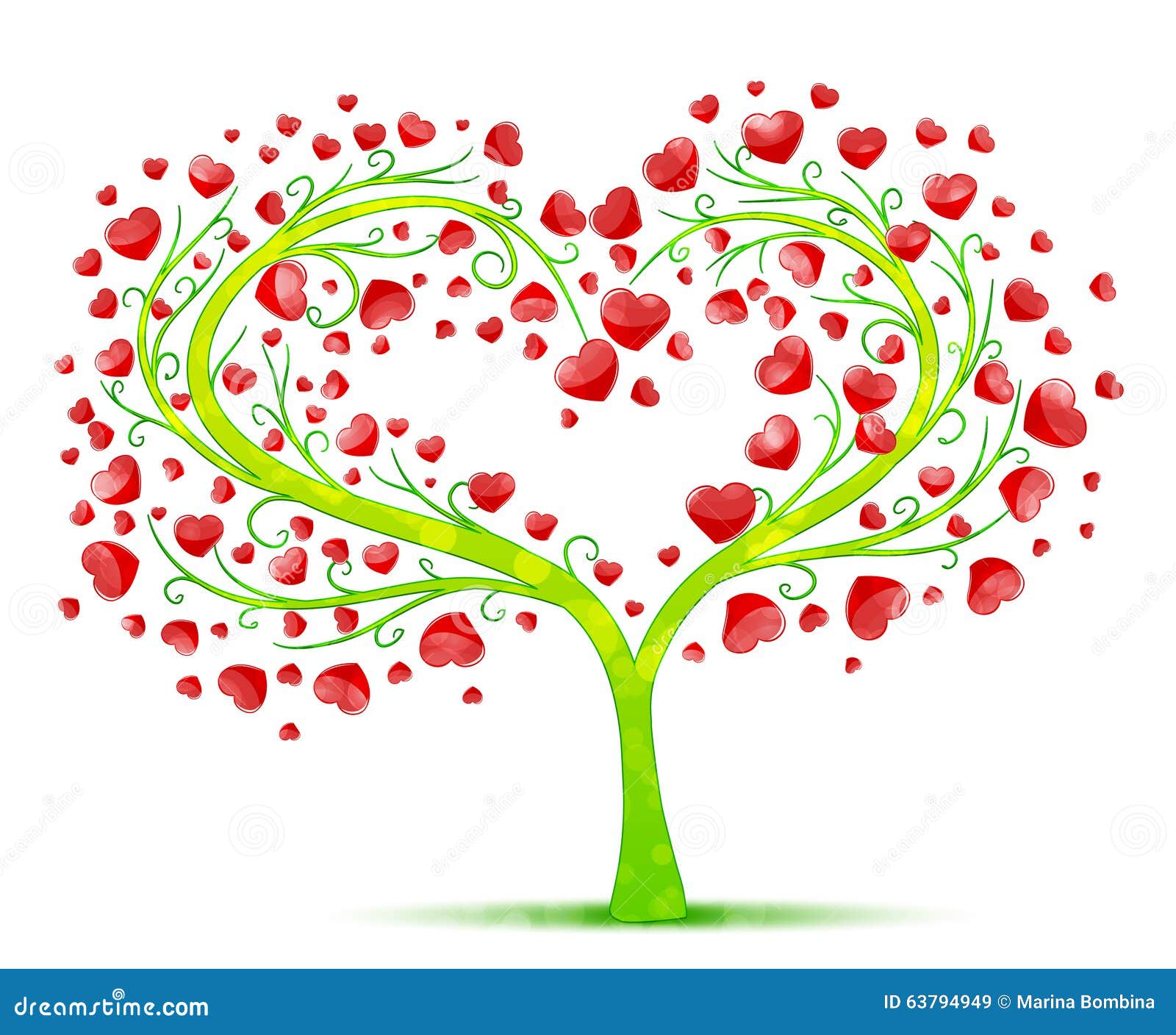 Love tree vector stock vector. Illustration of wedding ...