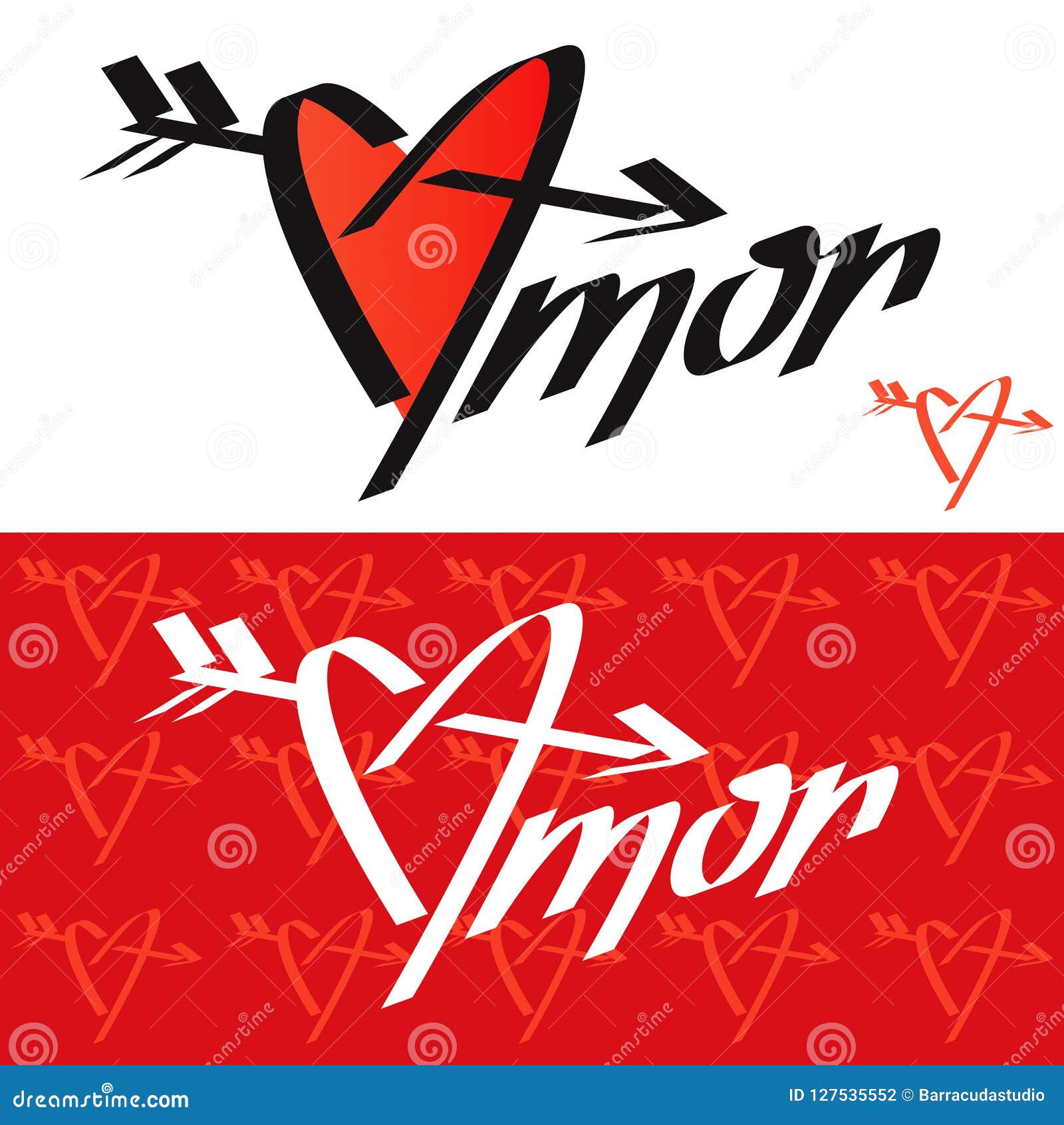 amor typography. amor calligraphy. love typography. love calligraphy. amor. heart pierced by an arr