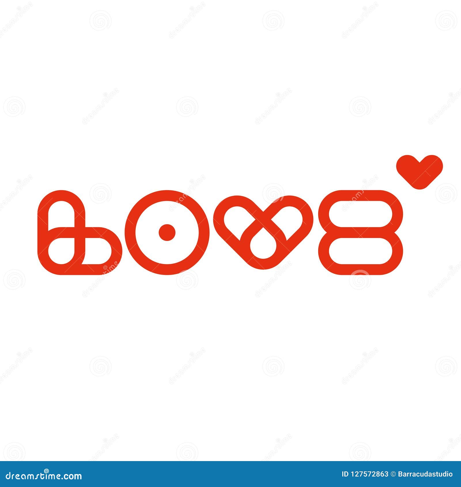 Love Typography. Creative Love Logotype. Heart Typography Stock Vector ...