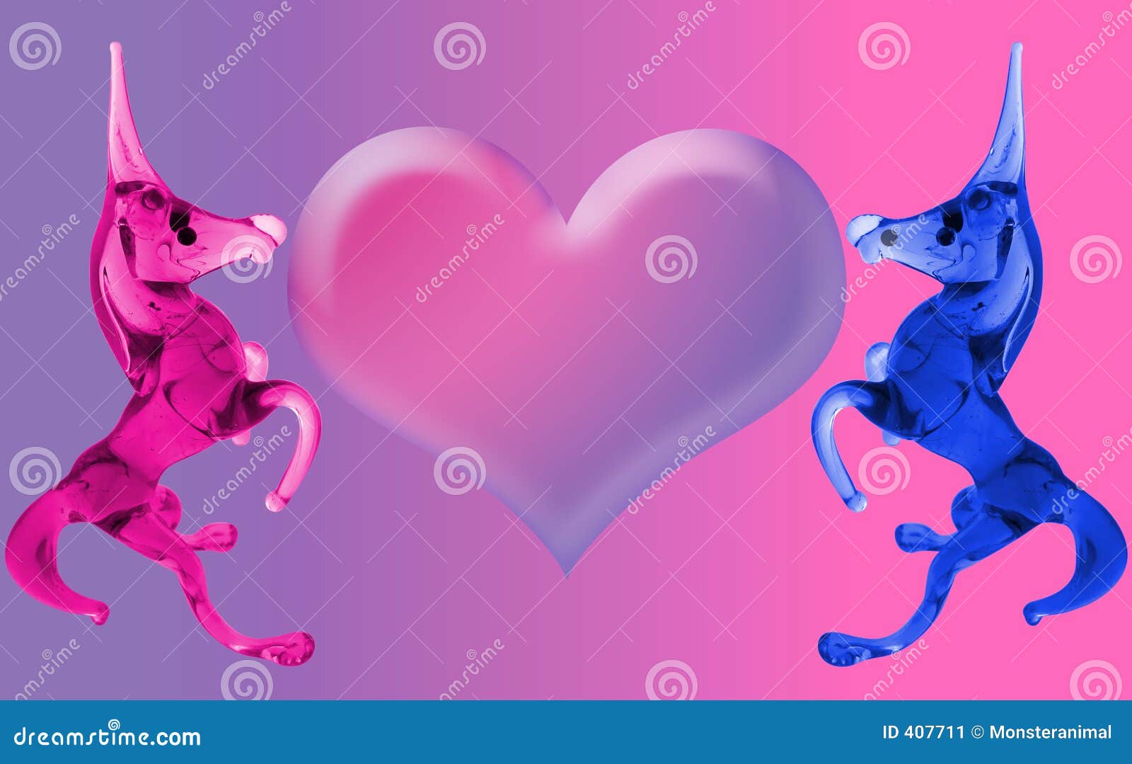 Love Unicorns With The Heart Stock Image Image 407711