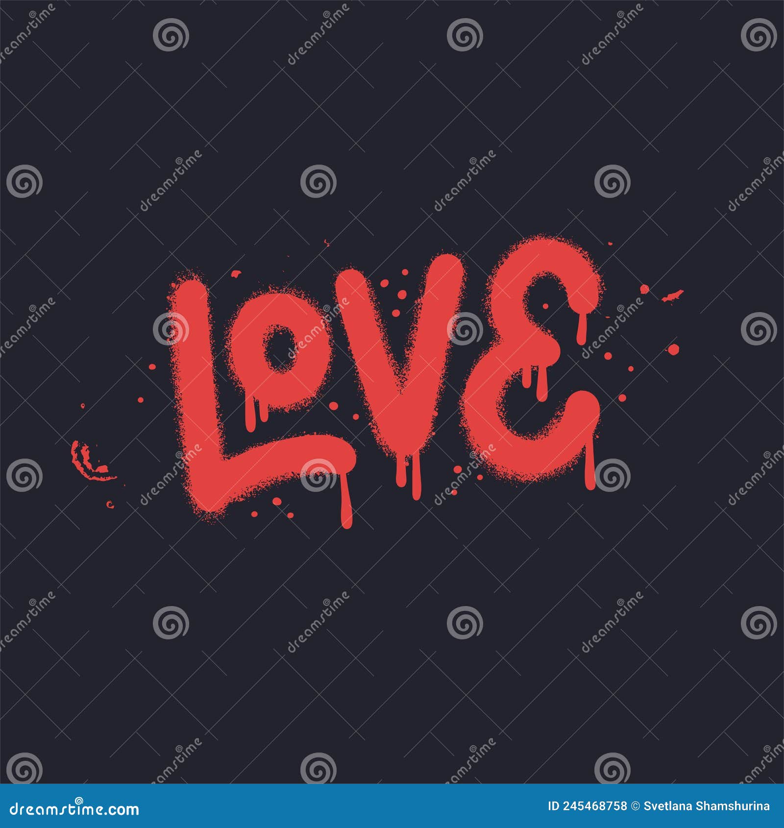 Love - Urban Graffiti Word Written in Airbrush Textured Style. Outdoor ...