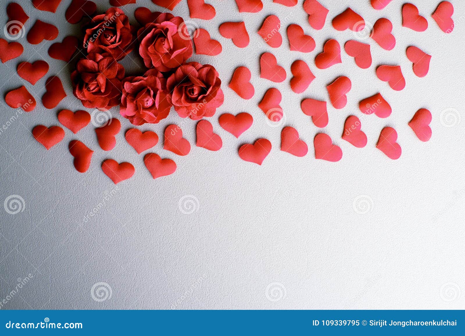 Love Valentines Day Romantic Background. Hearts and Roses ...