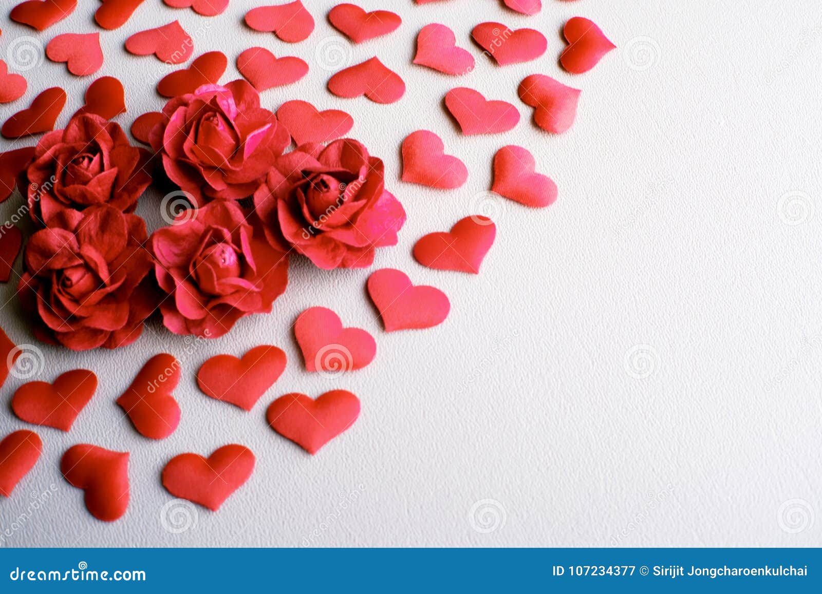 Love Valentines Day Romantic Background. Hearts and Roses ...
