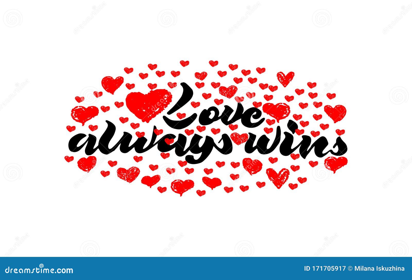 Download Love Always Wins Hand Drawn Word Stock Vector ...