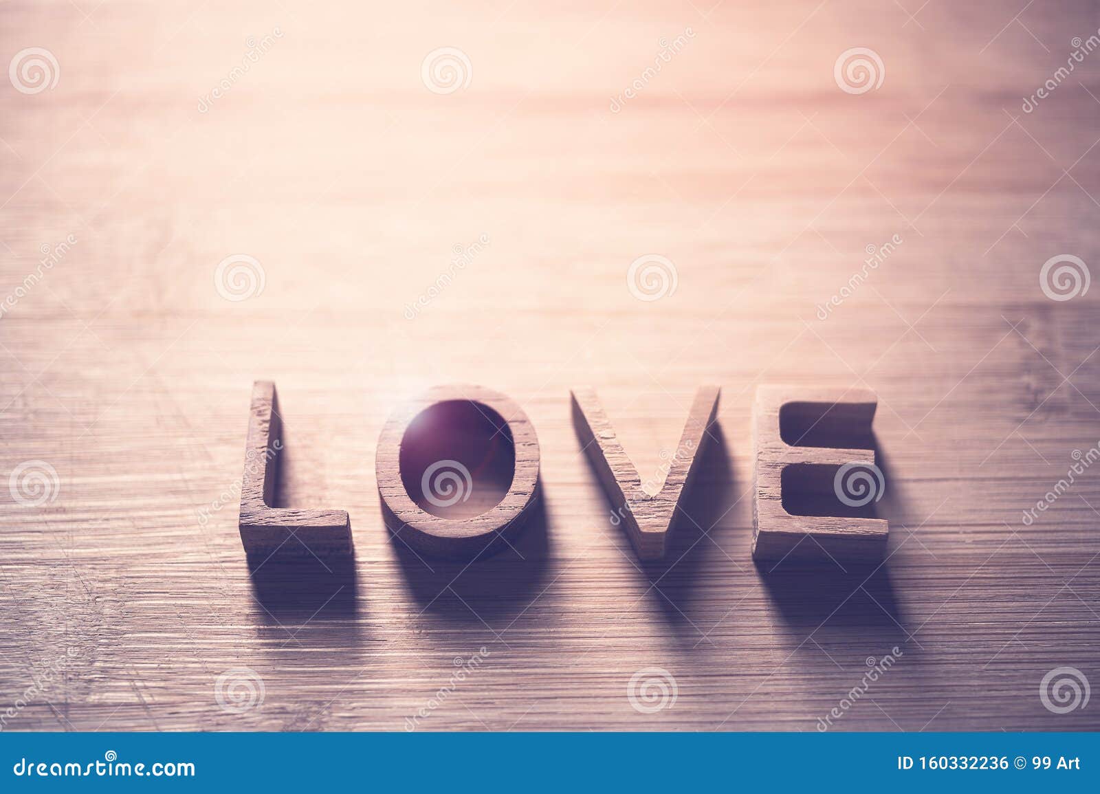 Love Wooden Letters on Rustic Wood Board Background Stock Photo - Image ...