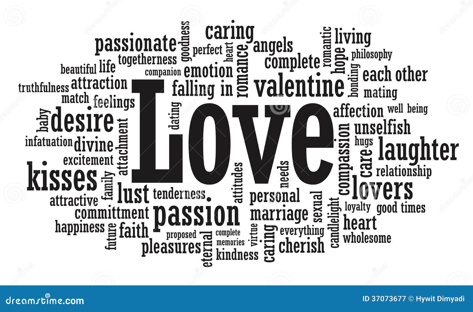 Love Word Cloud Illustration Royalty Free Stock Photography - Image: 370736771300 x 874
