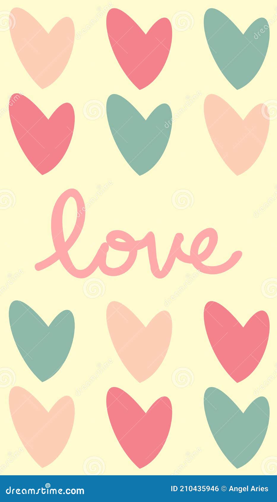 Love Word with Heart Sign stock vector. Illustration of media - 210435946