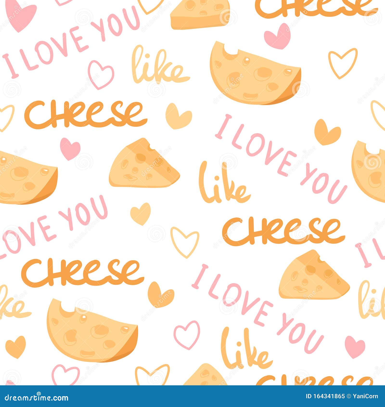 Cartoon Drawing Cheese and Hearts Valentines Greeting Seamless Pattern, I  Love You Like Cheese Slogan, Editable Vector Stock Vector - Illustration of  cheese, heart: 164341865