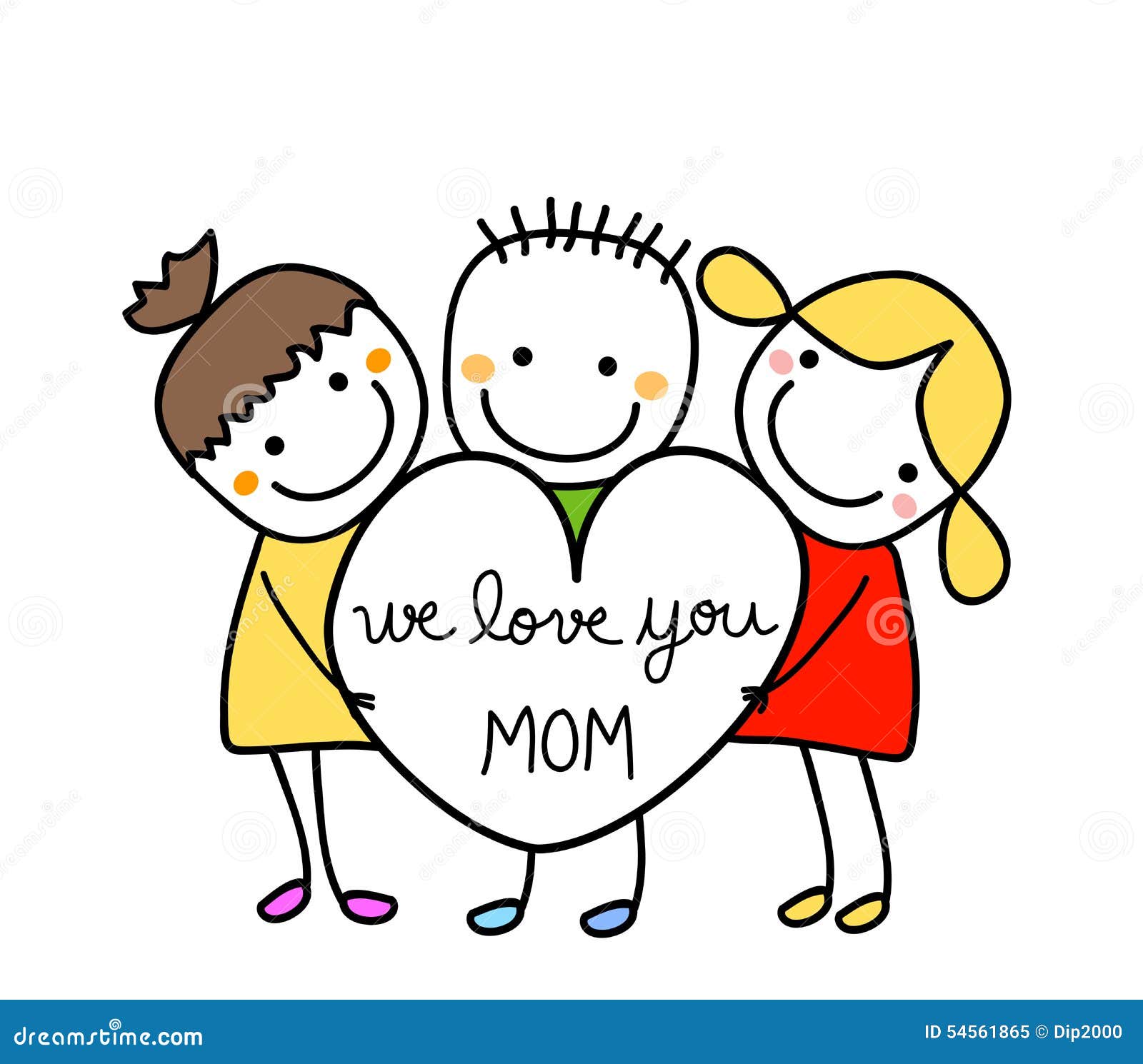 We love you mom stock vector. Illustration of girls, colors - 54561865 We love you mom stock vector. Illustration of girls, colors - 54561865