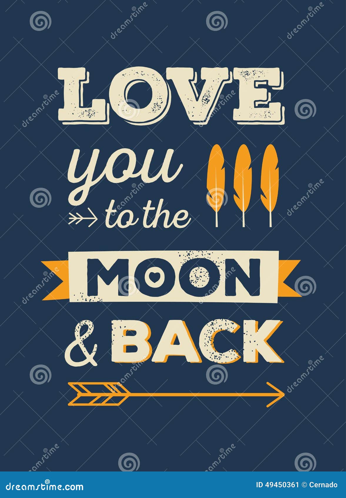 Download Love You To The Moon And Back Stock Vector - Illustration ...