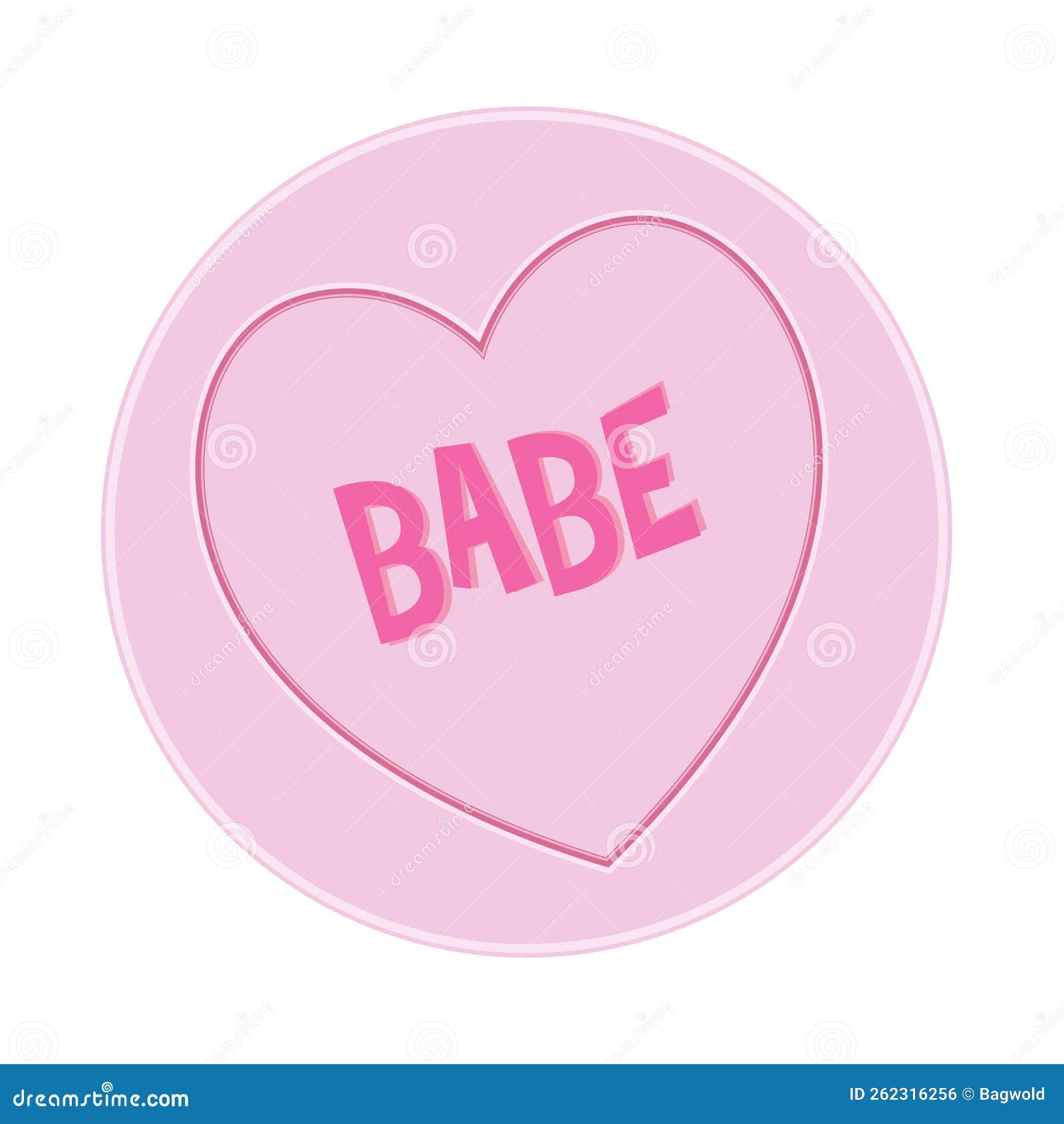loveheart sweet candy - babe message  