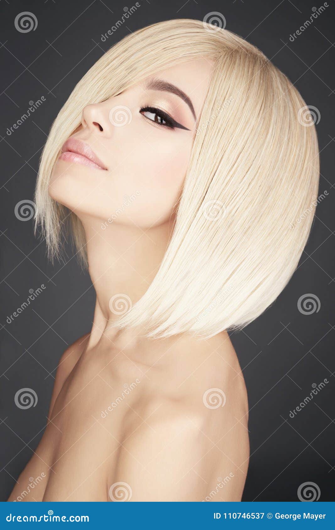 blonde hair woman Asian