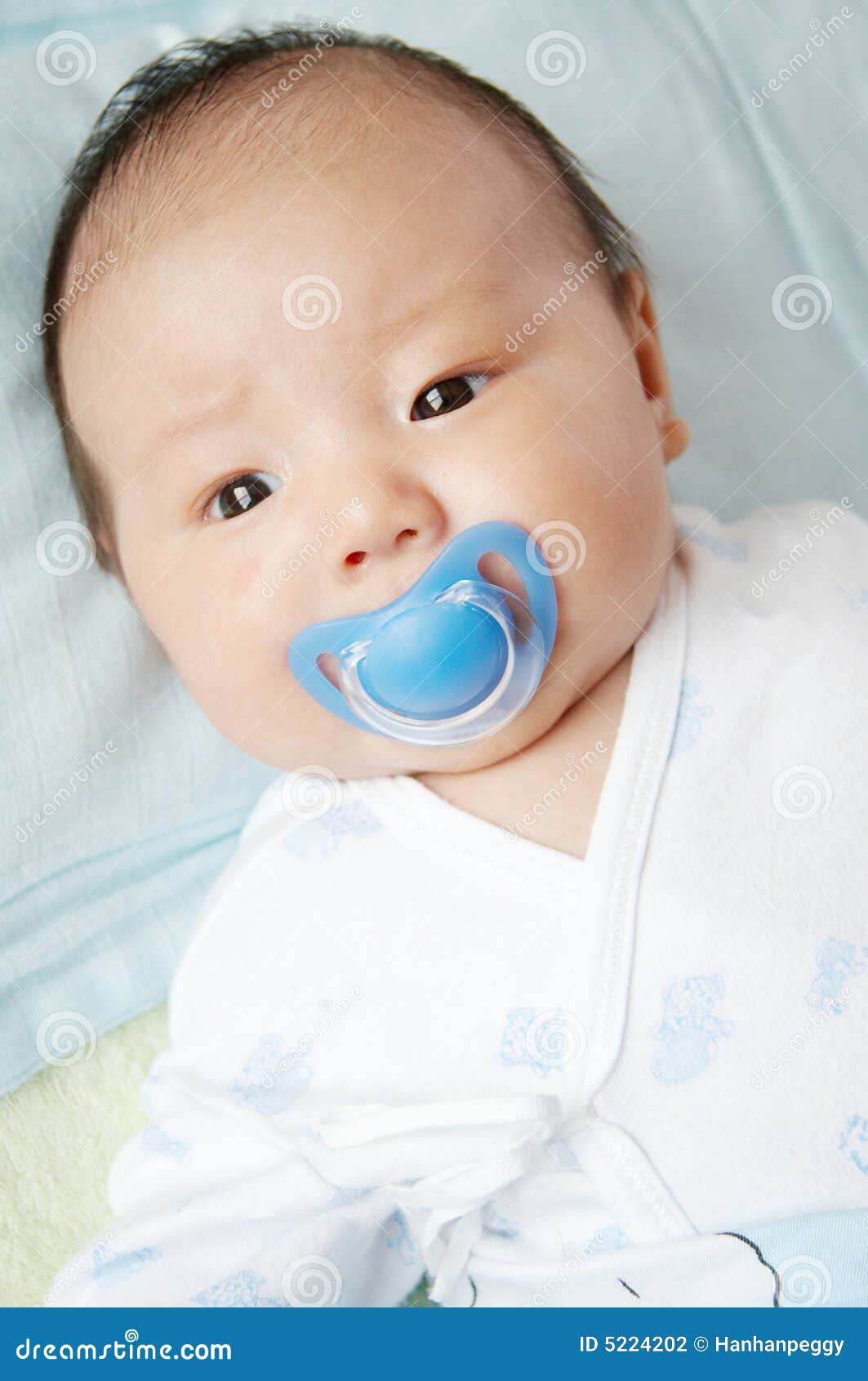 Lovely baby with pacifier stock photo. Image of eyes, beautiful 5224202