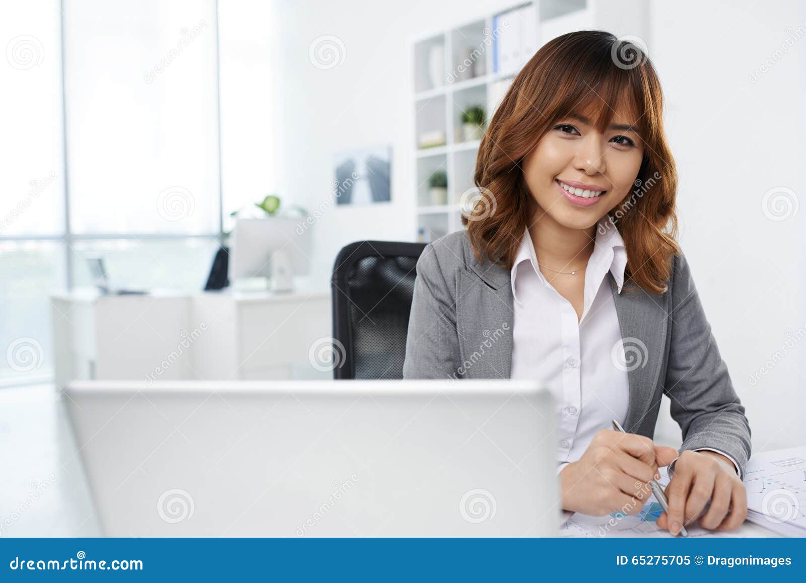 Lovely business lady stock image. Image of table, entrepreneur - 65275705